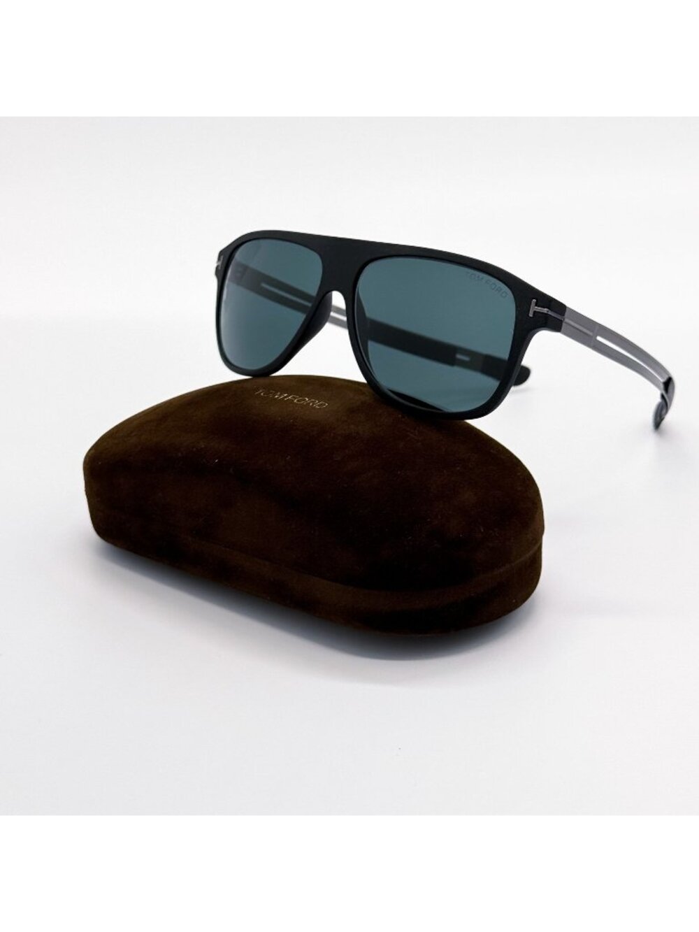 NEW TOM FORD TODD SUNGLASSES TF880 02V AVIATOR BLACK/GREEN UNISEX EYEWEAR FT0880
